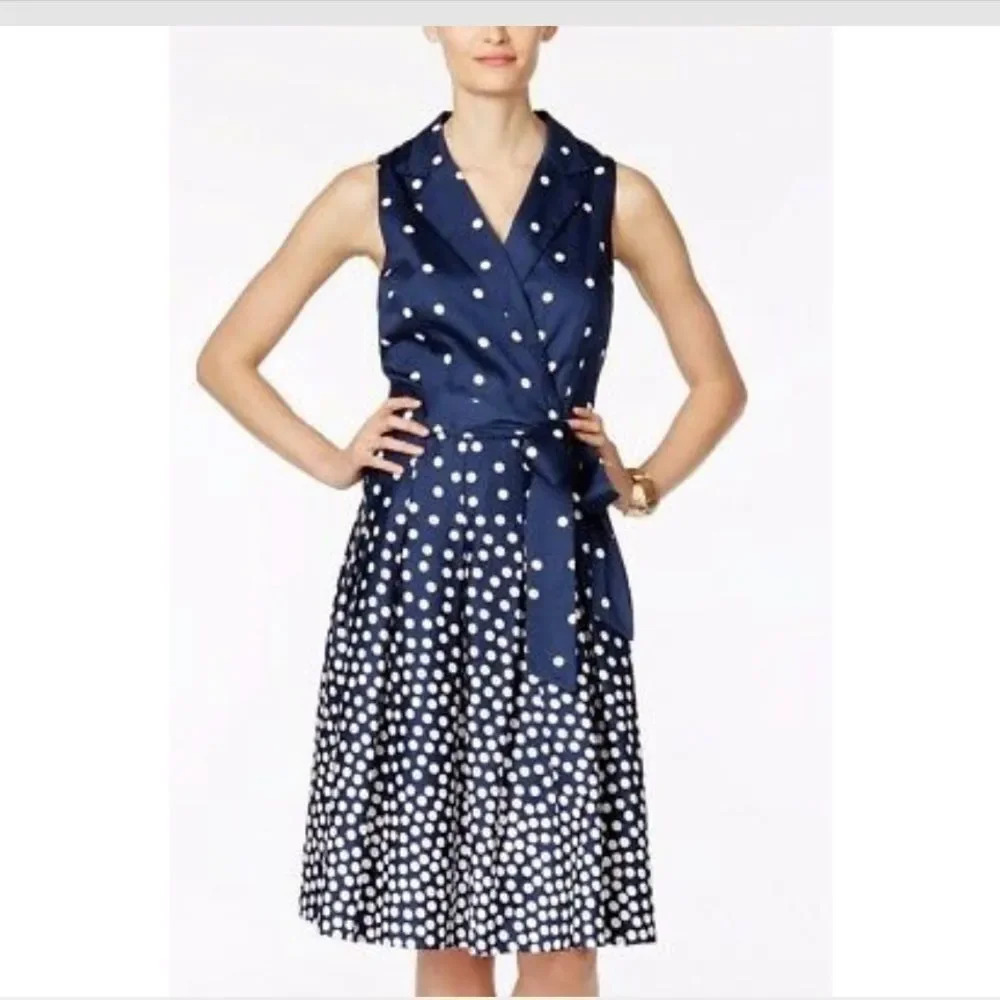 Anne Klein polka dot dress - Picture 2 of 13